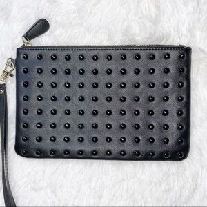 Studded black wristlet